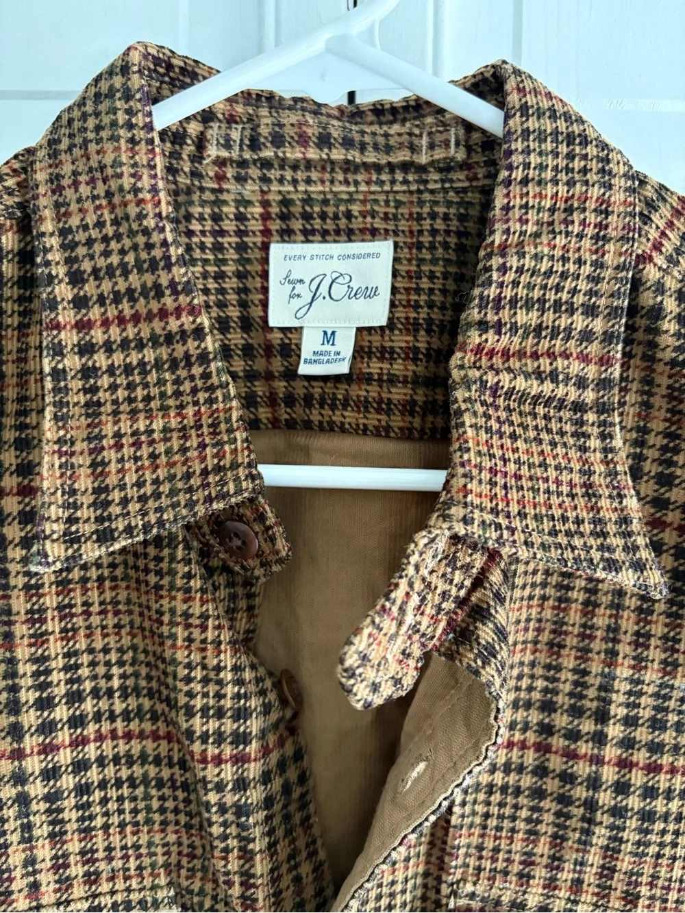J. Crew Brown Plaid Overshirt Jacket